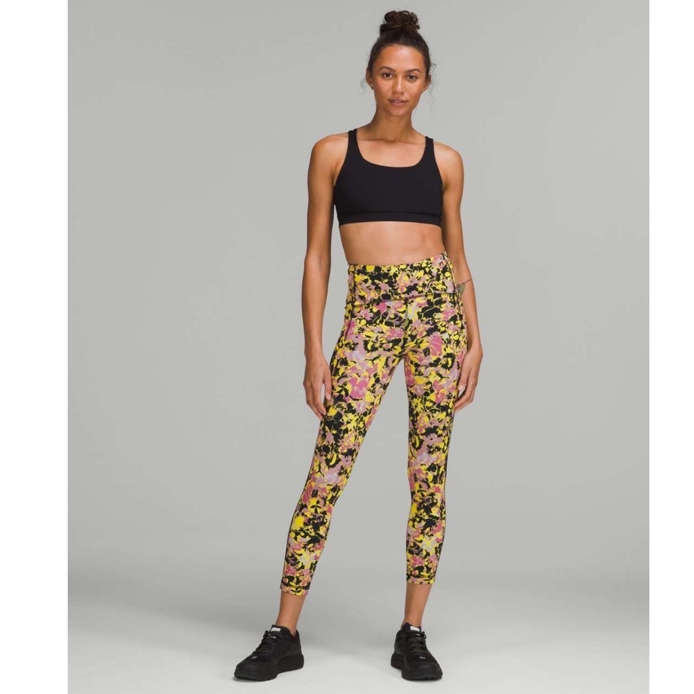 Lululemon Swift Speed High-Rise Crop 25" Inflect Floral Luxtreme Multi Size 6